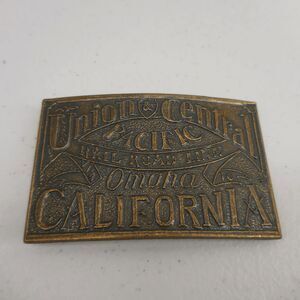 Union & Central Pacific RR‎ Line Brass Belt Buckle Bergamot Omaha to California